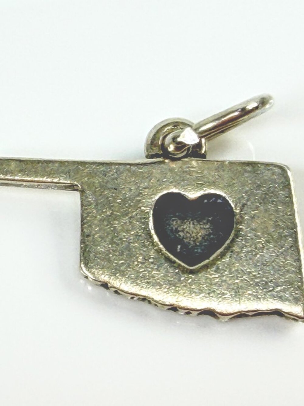 James Avery Sterling Silver Oklahoma State Heart Travel Charm 1.6g JR2130
